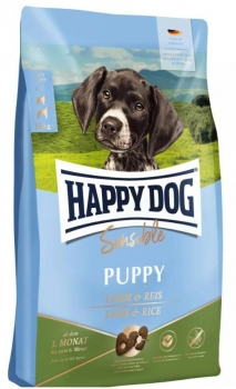 Сухой беззерновой корм для щенков с 4 недель до 6 месяцев Happy Dog Sensible Puppy Lamm & Reis (Ягненок и рис)